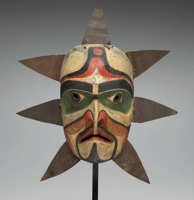 indigenous mask carved in wood