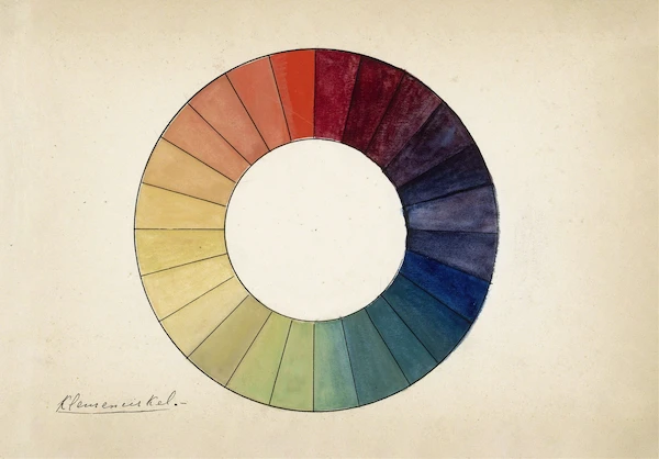 Color wheel hand drawn in the 18th century by Johanna van de Kamer
