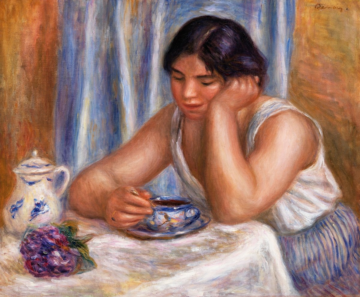 Femme prenant du chocolat 1912 by Pierre Auguste Renoir from Barnes Foundation