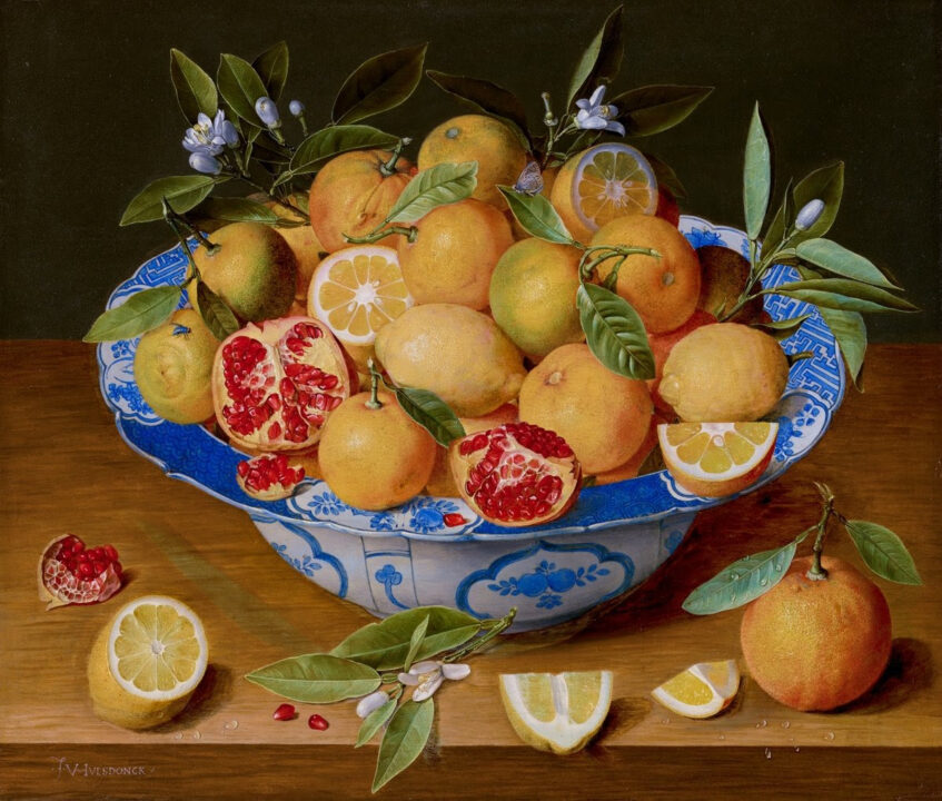a slow, simple life: Still Life with Lemons, Oranges, and a Pomegranate, 1640, Jacob van Hulsdonck
