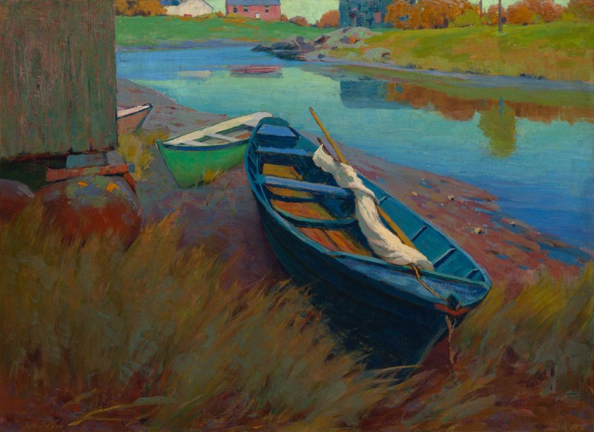 let go of expectations like a boat at rest-painting by Arthur Wesley Dow
